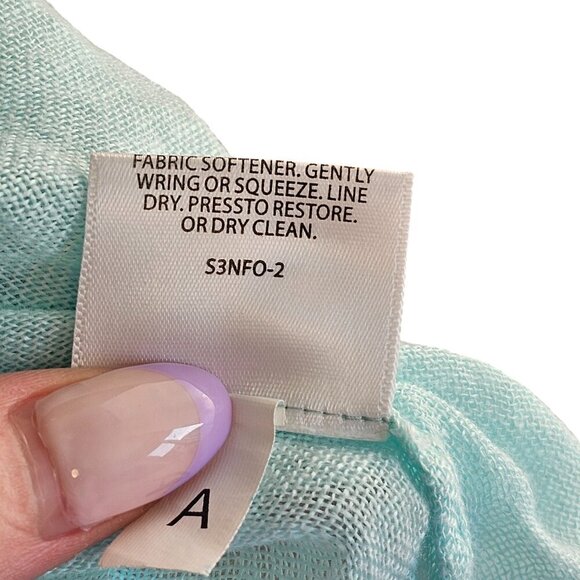 Eileen Fisher White to Blue Ombre Cotton & Linen Dress Combo Sz S - Picture 8 of 8